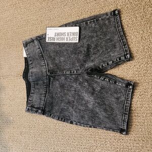 Acid Wash Denim Bike Shorts Size Small